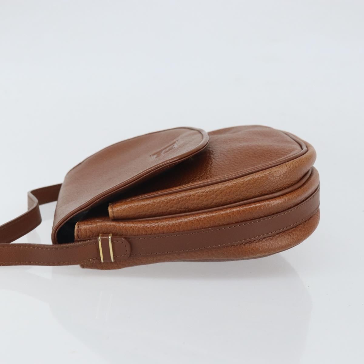 Burberry Vintage Vintage Check Coated Canvas Brown Leather Shoulder Bag Bag (Pre-Owned)