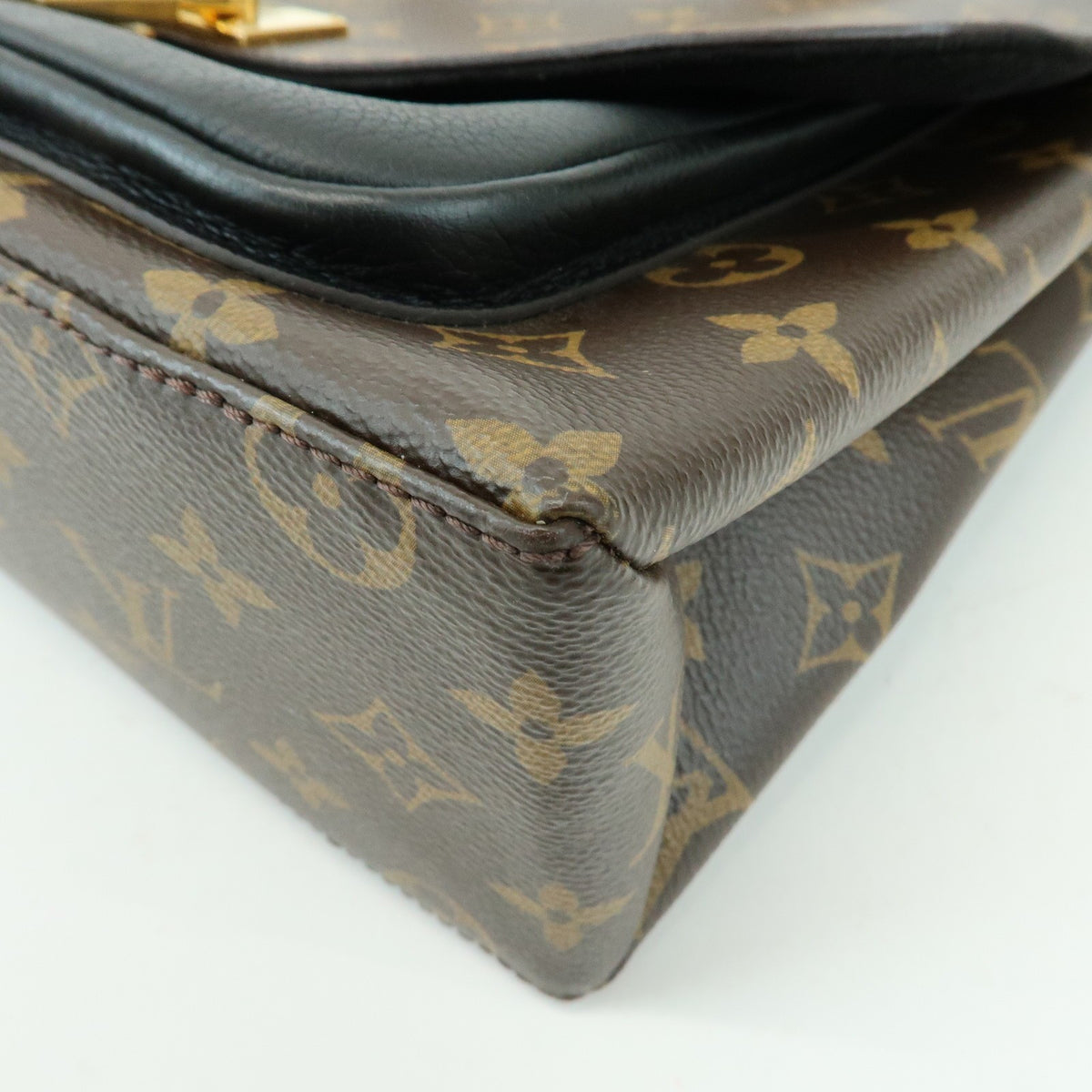 Louis Vuitton Marignan Monogram Canvas With Leather Brown Canvas Handbag (Pre-Owned)