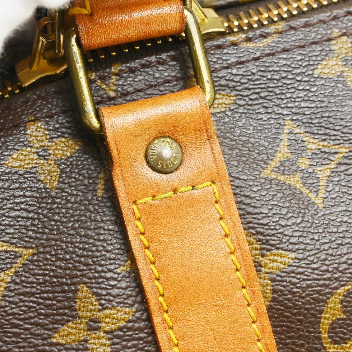 Louis Vuitton Keepall Bandouliere Monogram Canvas Brown Canvas Travel Bag Bag (Pre-Owned)