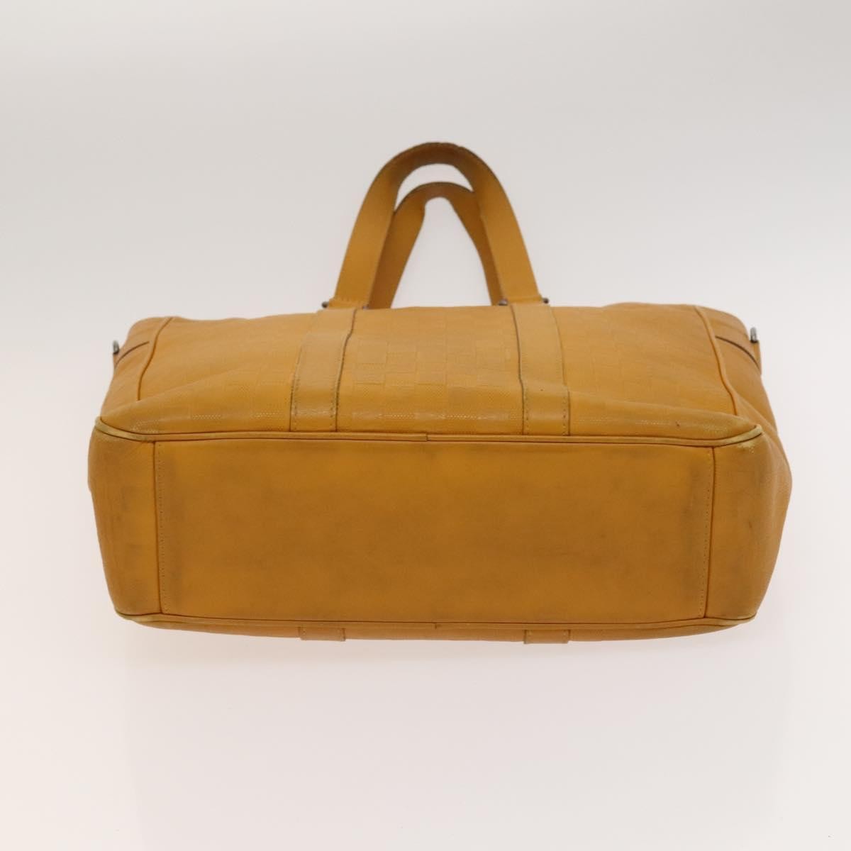 Louis Vuitton Tadao Damier Infini Leather Yellow Leather Handbag (Pre-Owned)