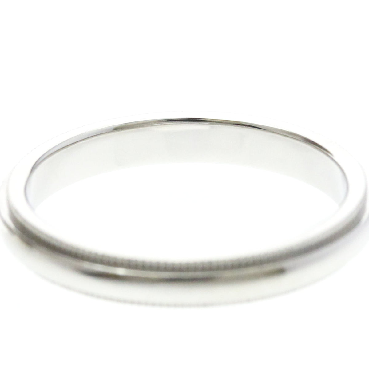 Tiffany & Co. Classic Milgrain Band Platinum Silver Platinum Ring Jewelry (Pre-Owned)