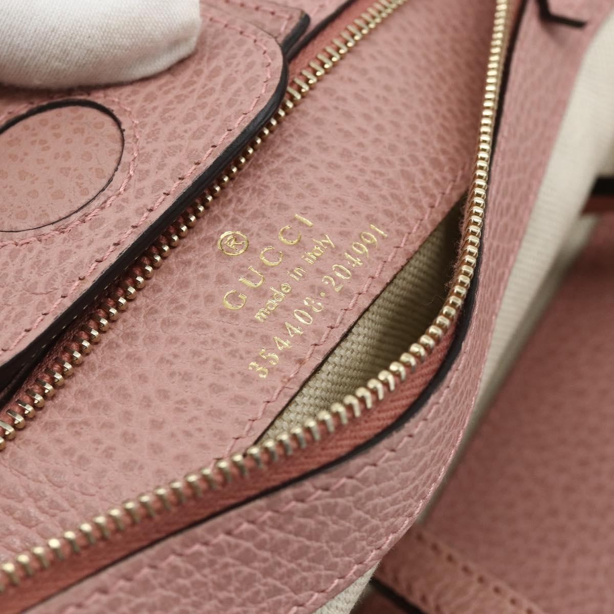 Gucci Swing Tote Leather Pink Leather Tote Bag Bag (Pre-Owned)