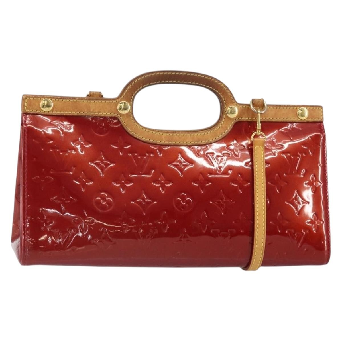 Louis Vuitton Roxbury Drive Monogram Vernis Red Patent_Leather Handbag (Pre-Owned)