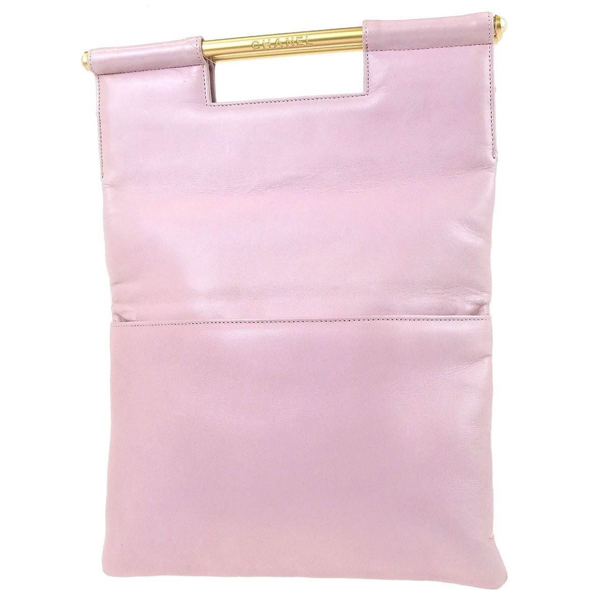 Chanel Chanel Coco Mark Leather Tote Leather Pink Leather Handbag (Pre-Owned)