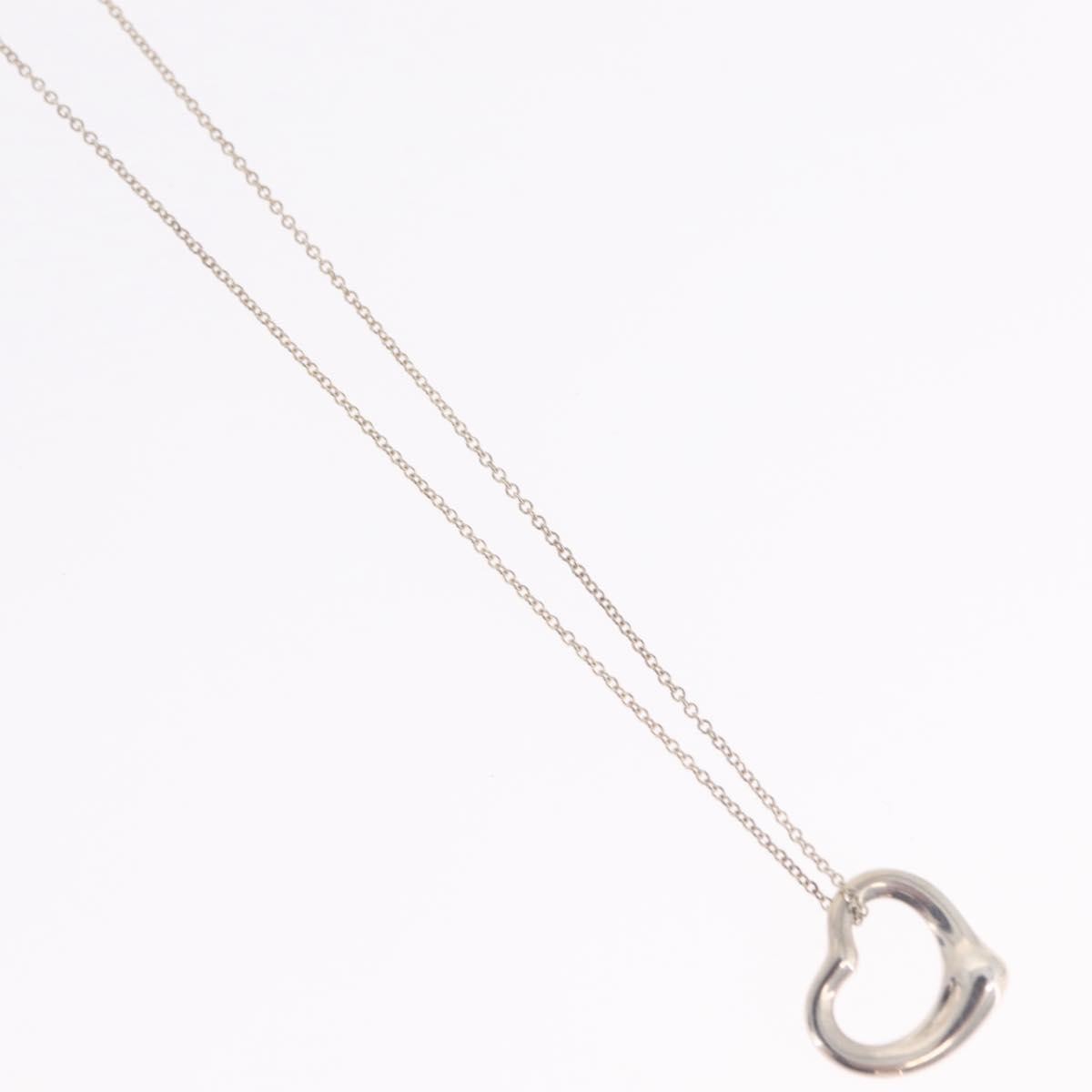 Tiffany & Co. Elsa Peretti Open Heart Pendant Sterling Silver Silver Sterling_Silver Necklace Jewelry (Pre-Owned)