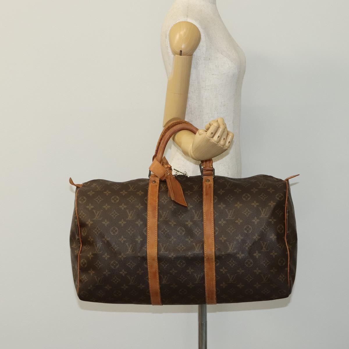 Louis Vuitton Keepall Monogram Canvas Brown Canvas Travel Bag Bag (Pre-Owned)