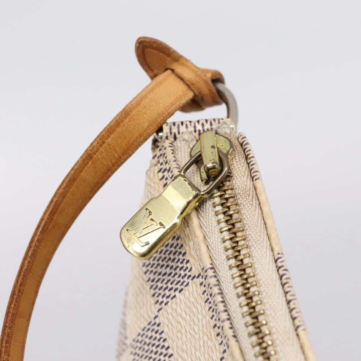 Louis Vuitton Pochette Accessoires Nm Damier White Canvas Clutche & Pouche Bag (Pre-Owned)