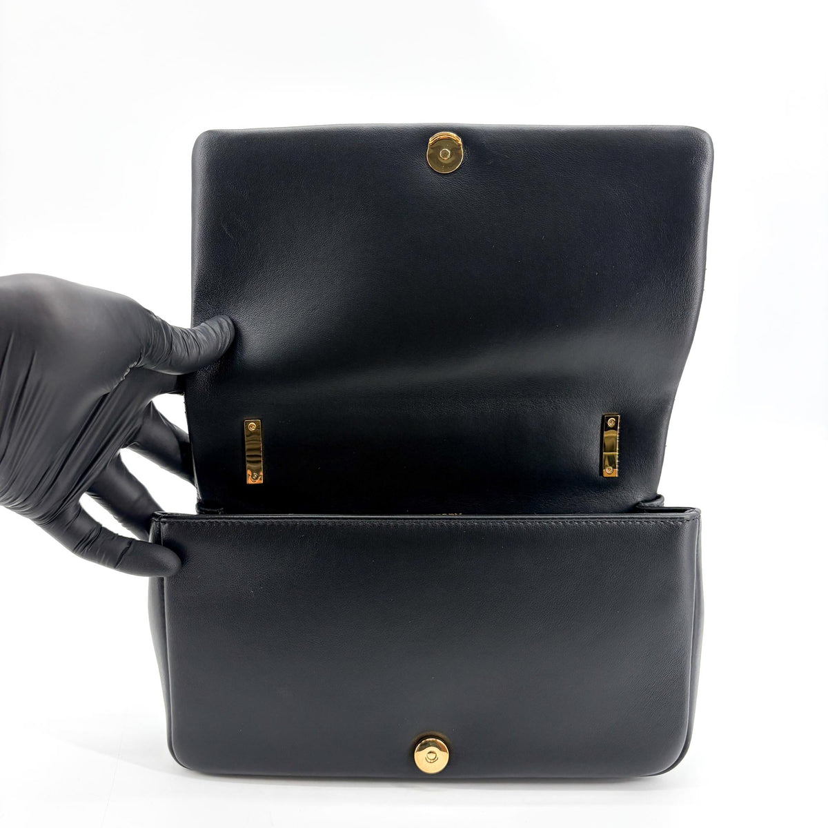 Burberry Lola Bum Quilted Lambskin Black Leather Handbag (Pre-Owned)