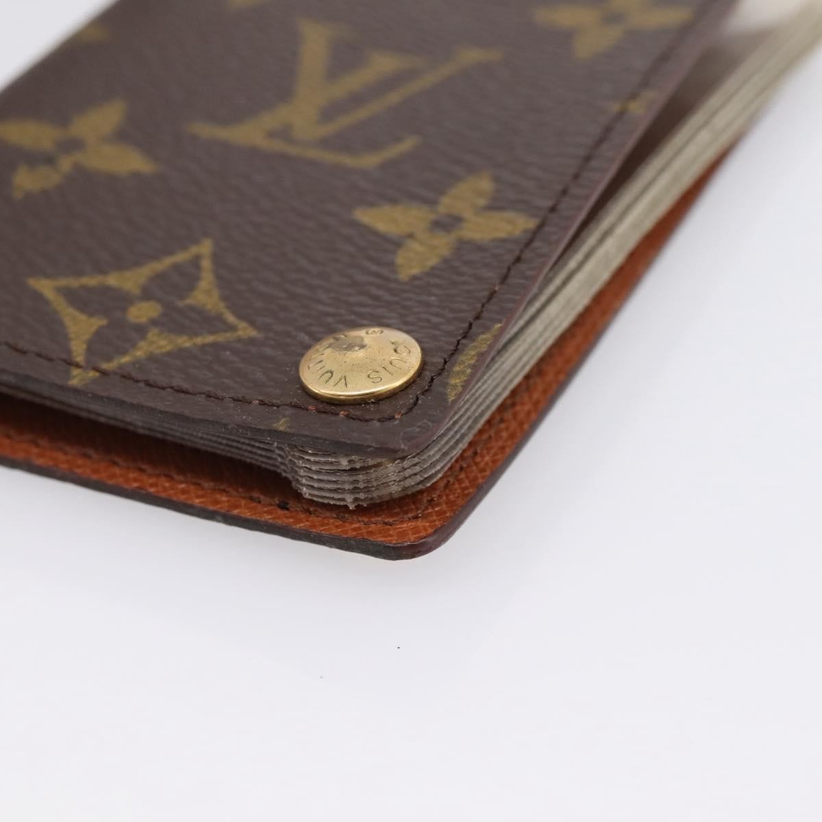Louis Vuitton Porte Cartes Pression Card Case Monogram Canvas Brown Canvas Card Holders Accessory (Pre-Owned)