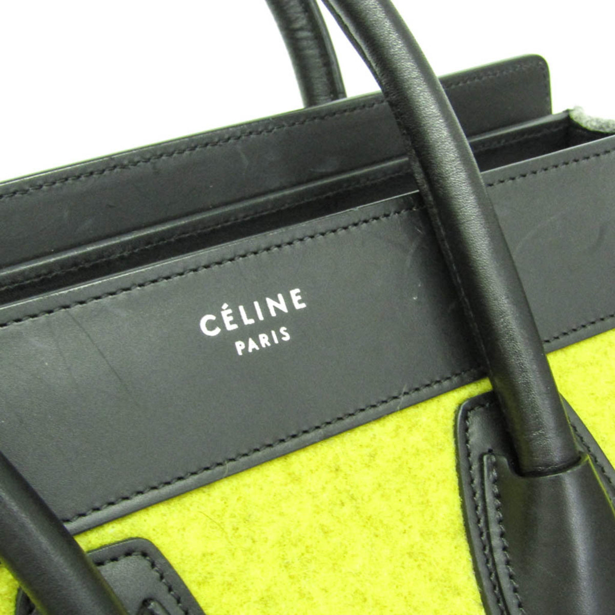 Celine Tricolor Luggage Felt Multicolour Leather Handbag (Pre-Owned)