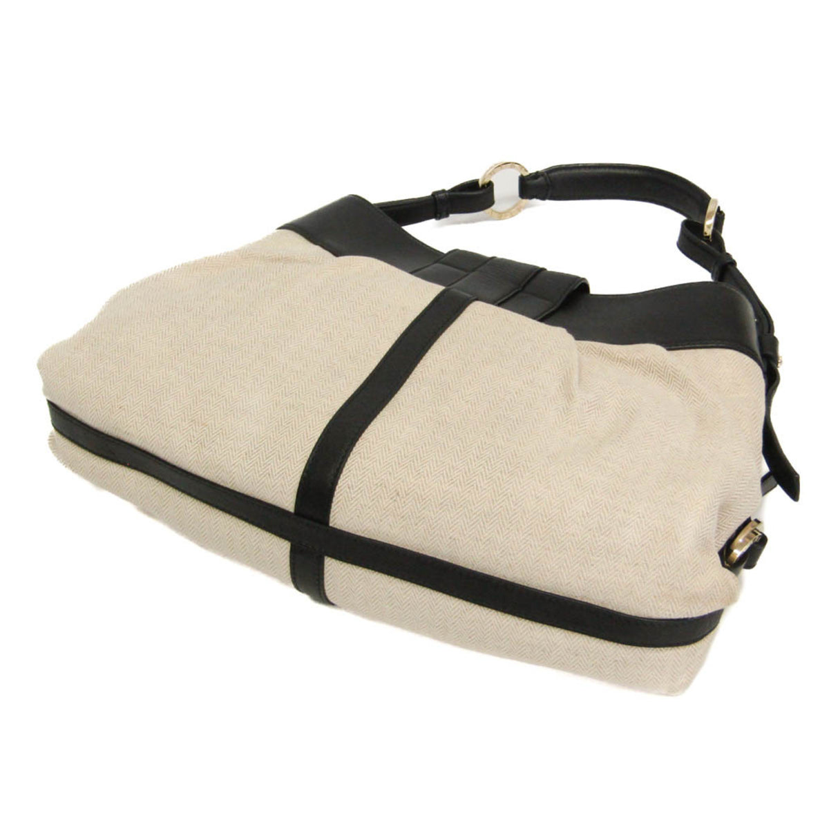 Bvlgari Chandra Canvas Beige Canvas Shoulder Bag Bag (Pre-Owned)