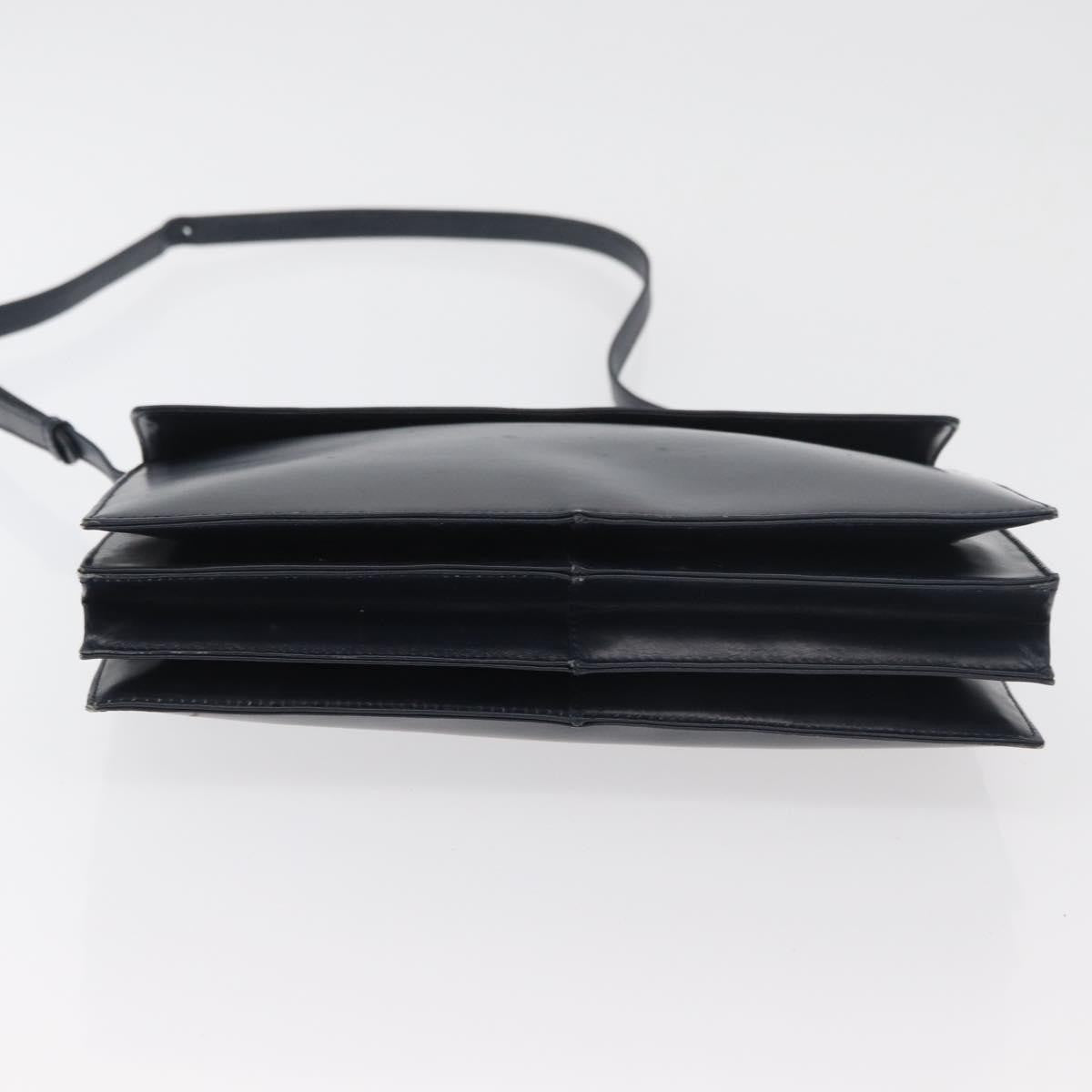 Loewe Anagram Leather Navy Leather Shoulder Bag Bag (Pre-Owned)
