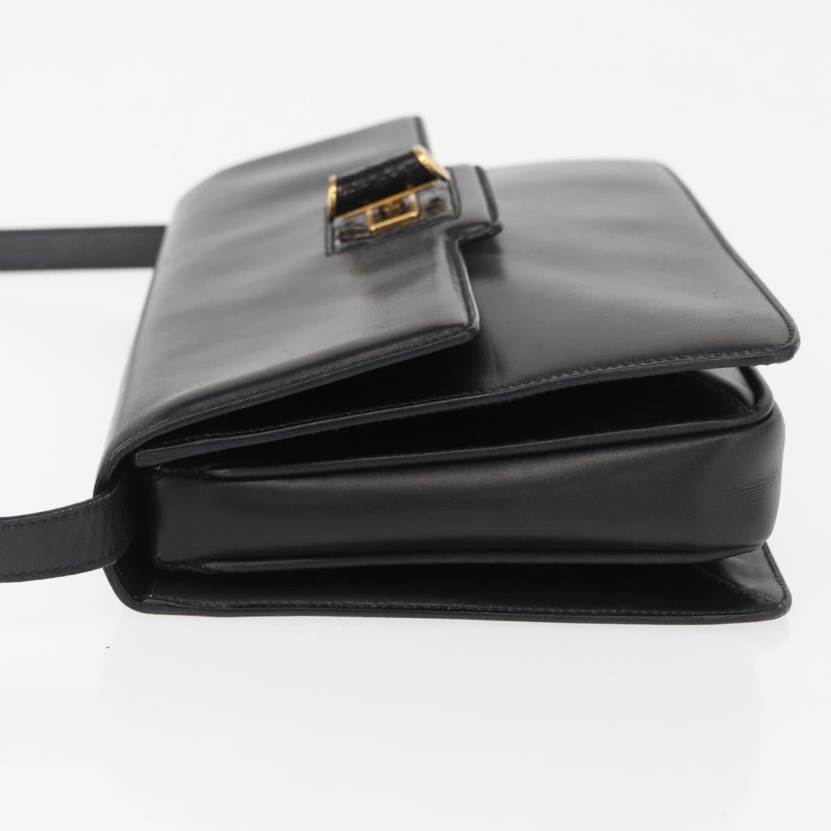 Gucci Vintage Leather Black Leather Shoulder Bag Bag (Pre-Owned)