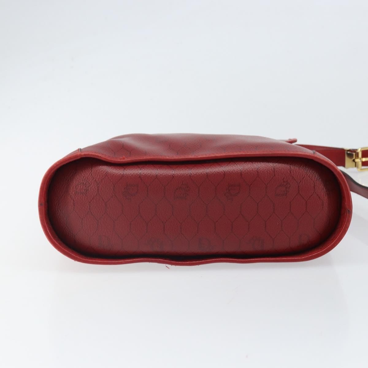 Christian Dior Vintage Honeycomb Flap Canvas And Leather Red Canvas Shoulder Bag Bag (Pre-Owned)