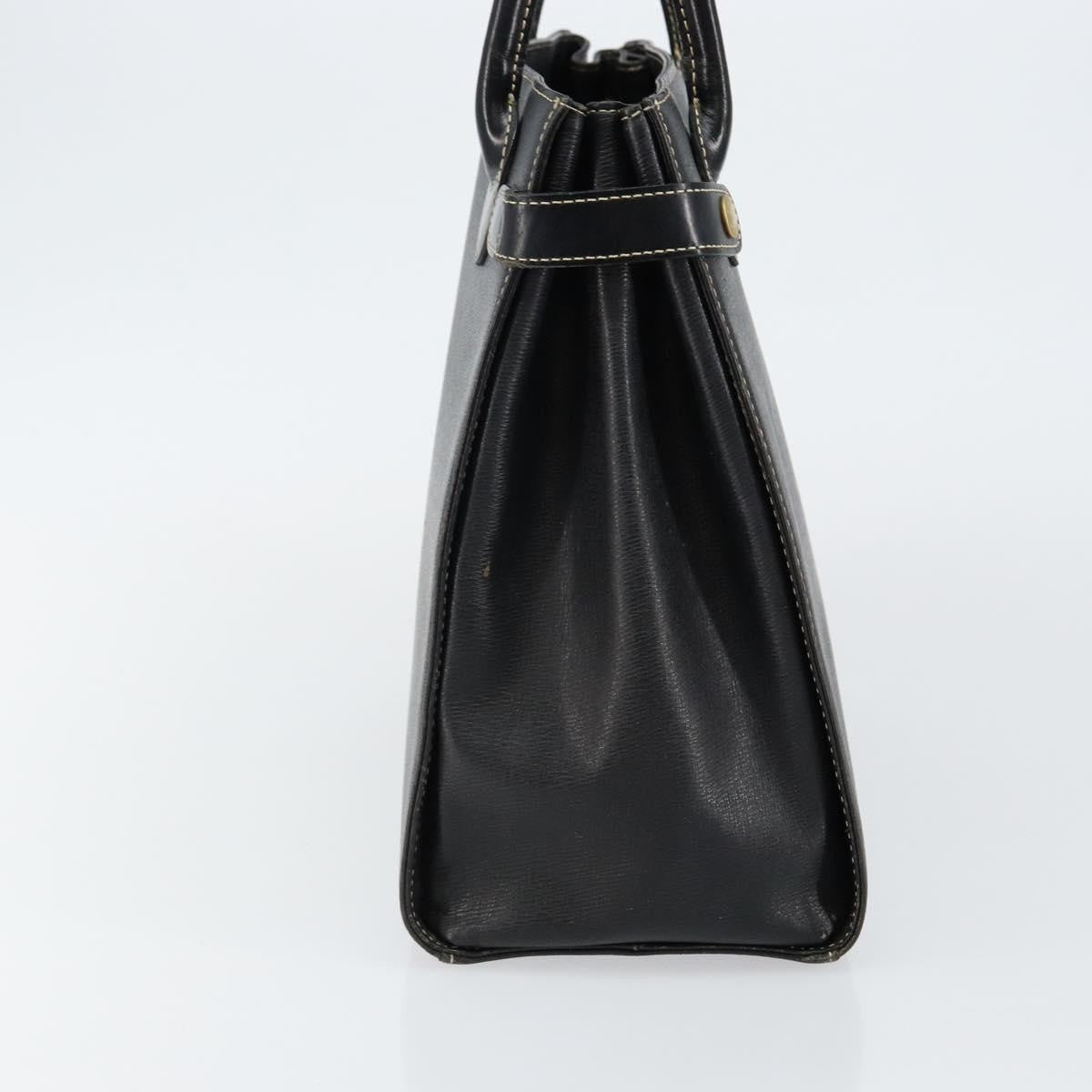 Burberry Vintage Leather Black Leather Handbag (Pre-Owned)