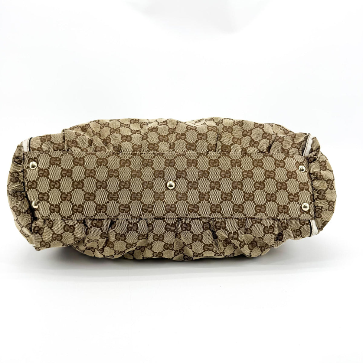 Gucci D-Ring Gg Canvas Beige Canvas Shoulder Bag Bag (Pre-Owned)