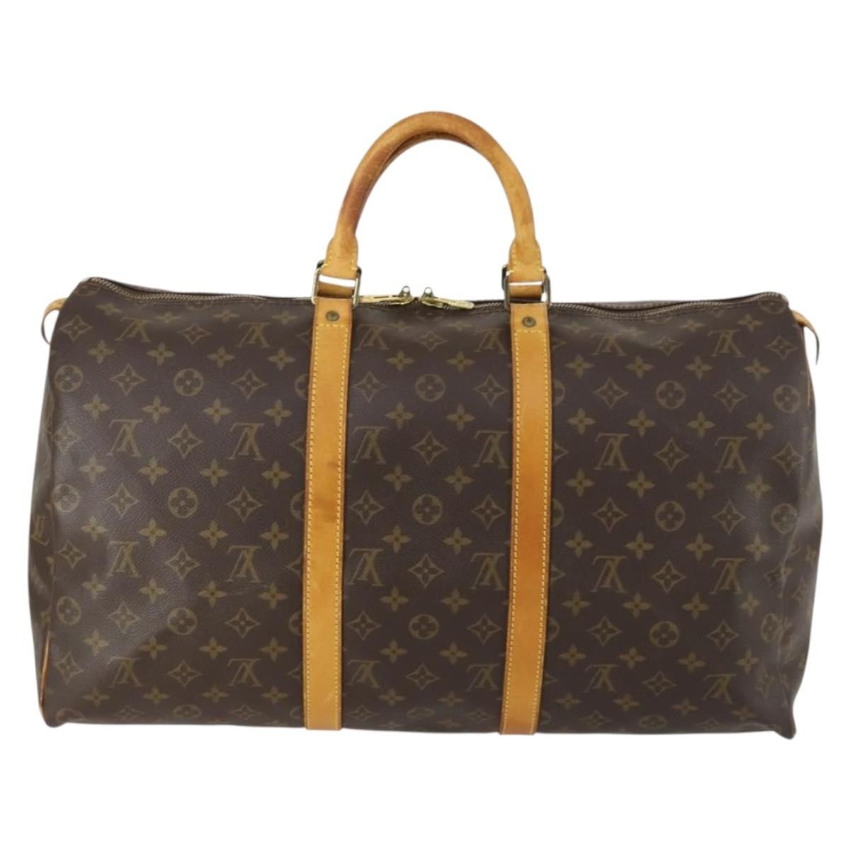 Louis Vuitton Keepall Monogram Canvas Brown Canvas Travel Bag Bag (Pre-Owned)