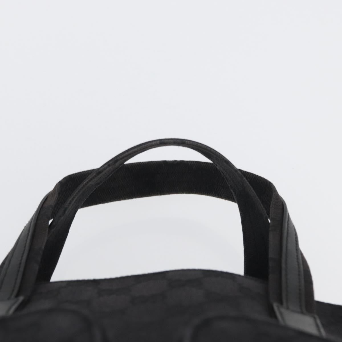 Gucci Double Pocket Tote Gg Canvas And Leather Black Canvas Handbag (Pre-Owned)