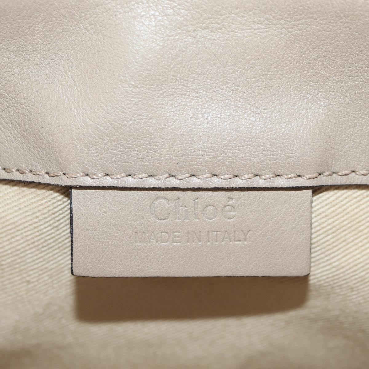 Chloe Faye Leather And Suede Gray Leather Backpack Bag (Pre-Owned)