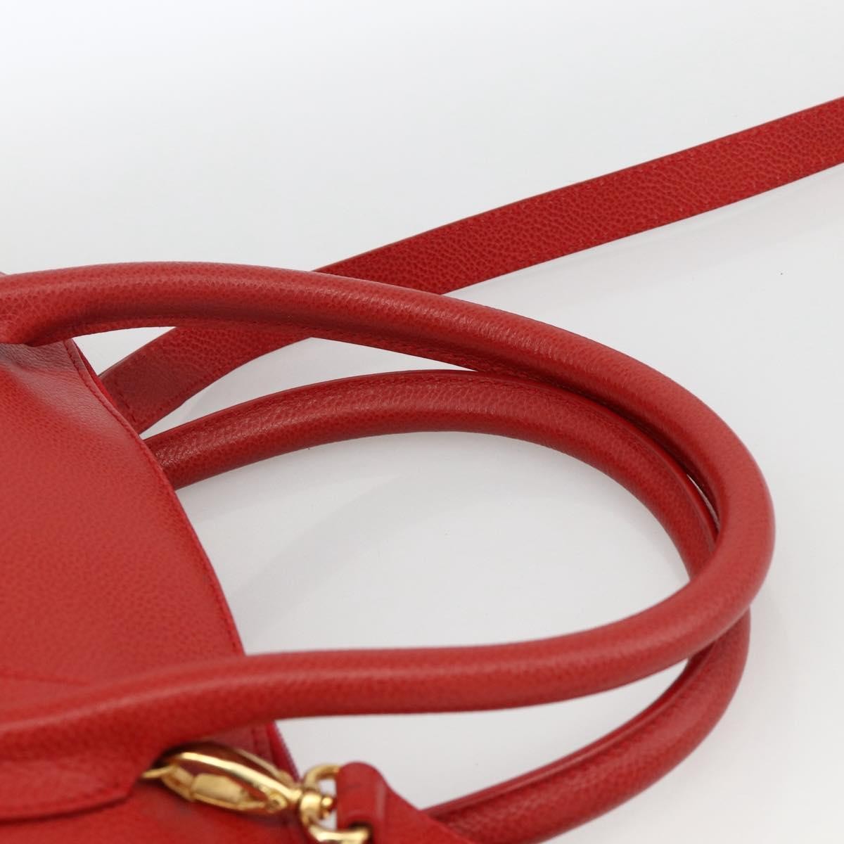 Burberry Vintage Leather Red Leather Handbag (Pre-Owned)