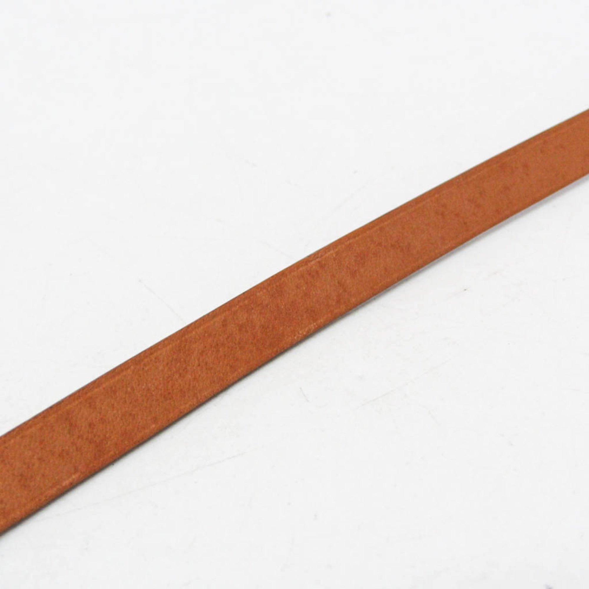 Hermes Hapi 3 Leather With Metal Pink Leather Bracelet Jewelry (Pre-Owned)