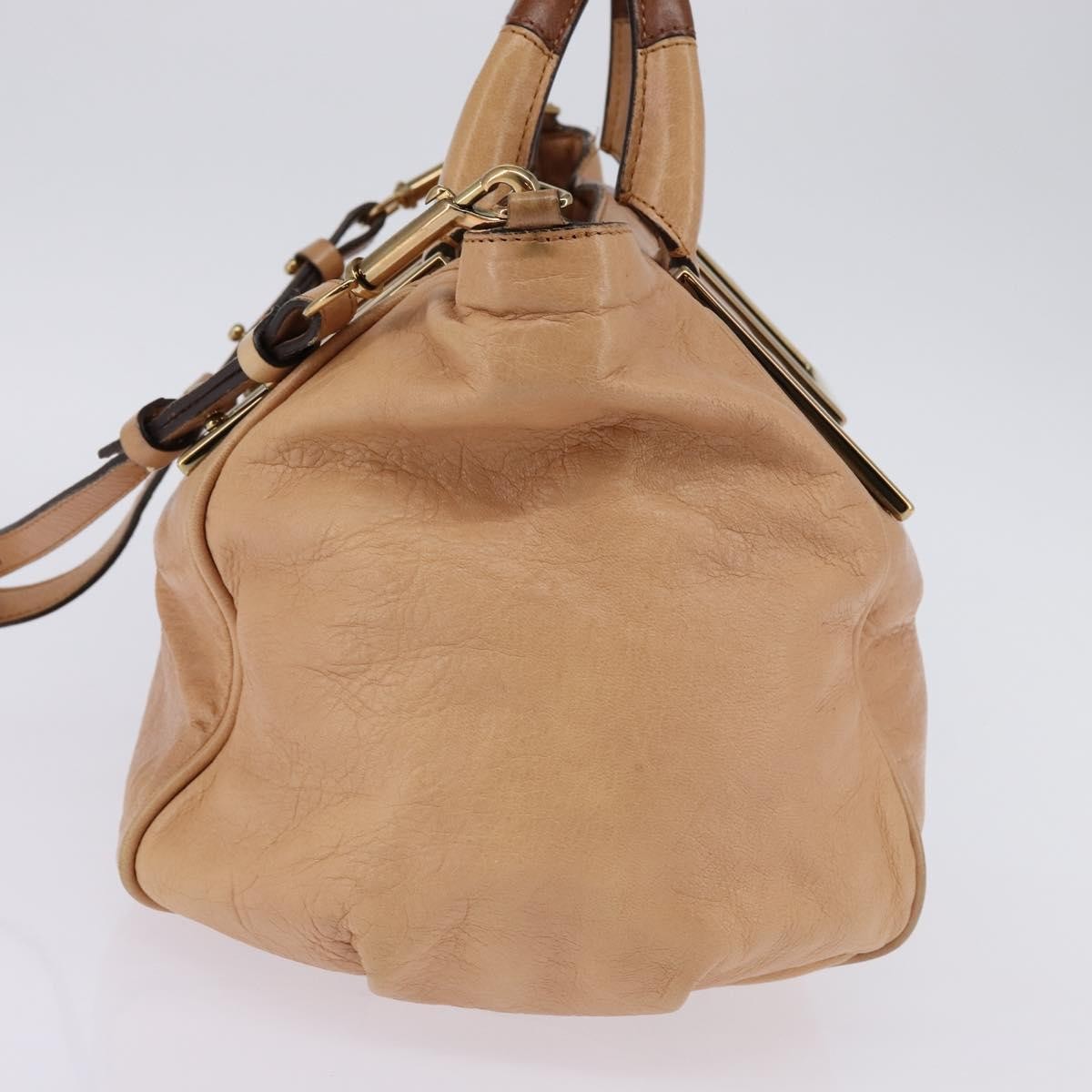 Chloe Ethel Leather Beige Leather Handbag (Pre-Owned)