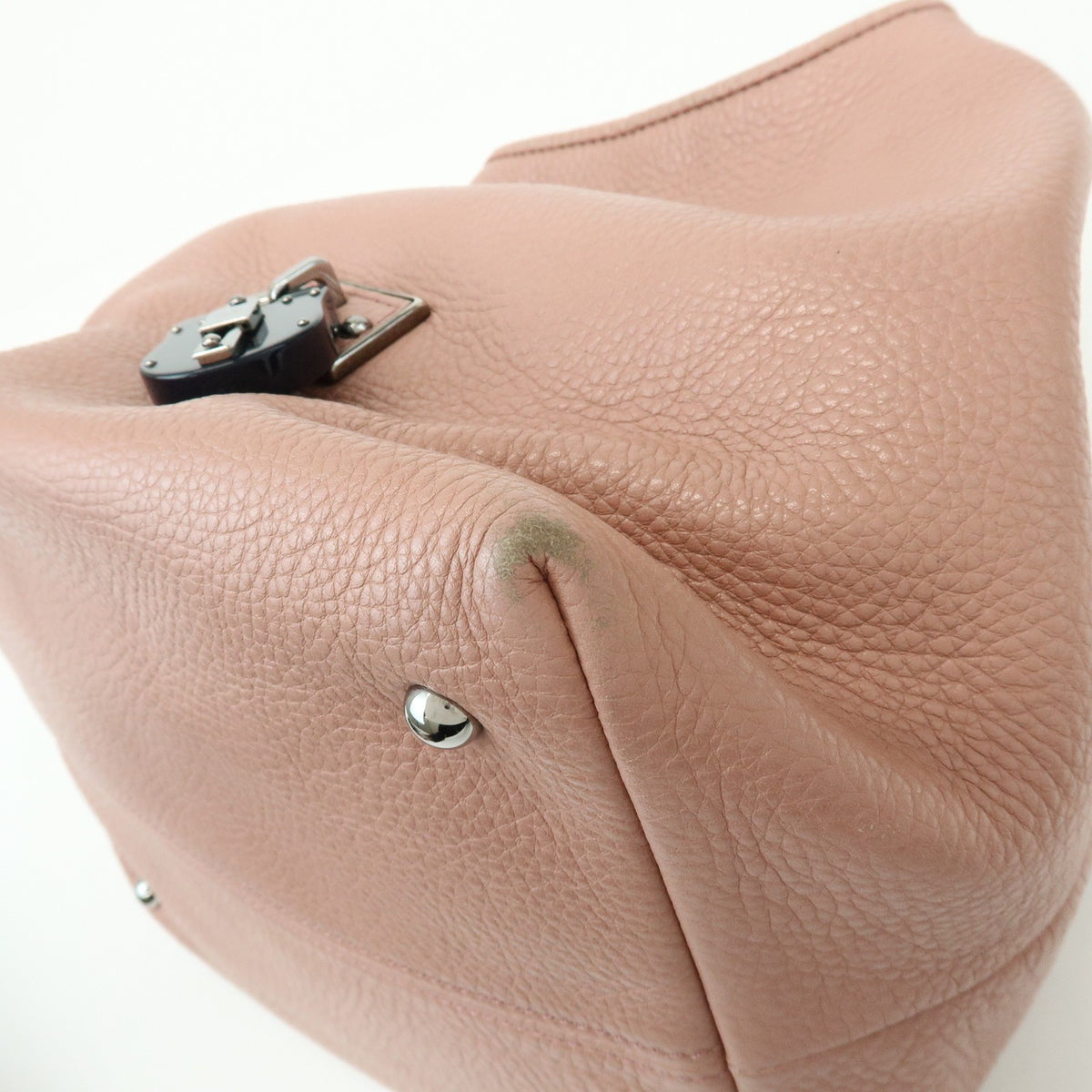 Loewe Calle Hobo Suede Pink Leather Shoulder Bag Bag (Pre-Owned)