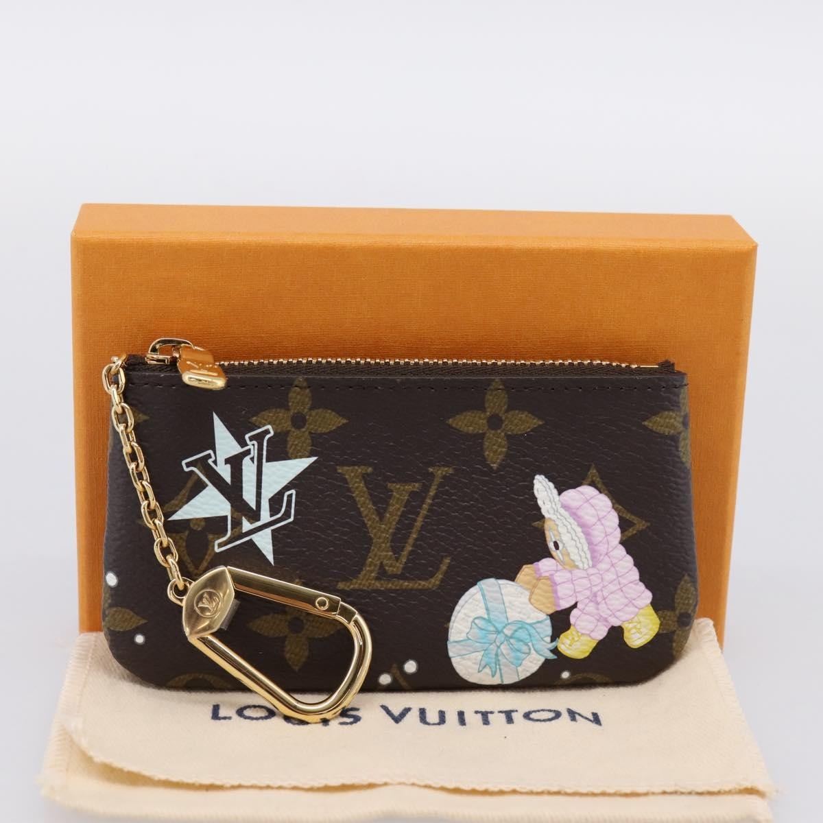 Louis Vuitton Pochette Clés Monogram Vivienne Brown Canvas Wallets Accessory (Pre-Owned)