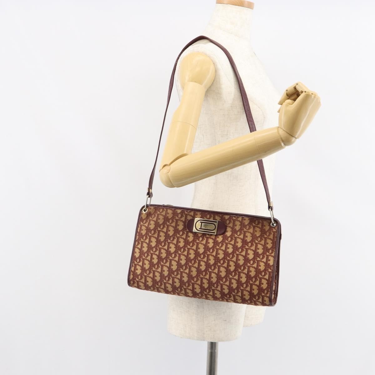 Christian Dior Vintage Trotter Canvas Red Canvas Shoulder Bag Bag (Pre-Owned)