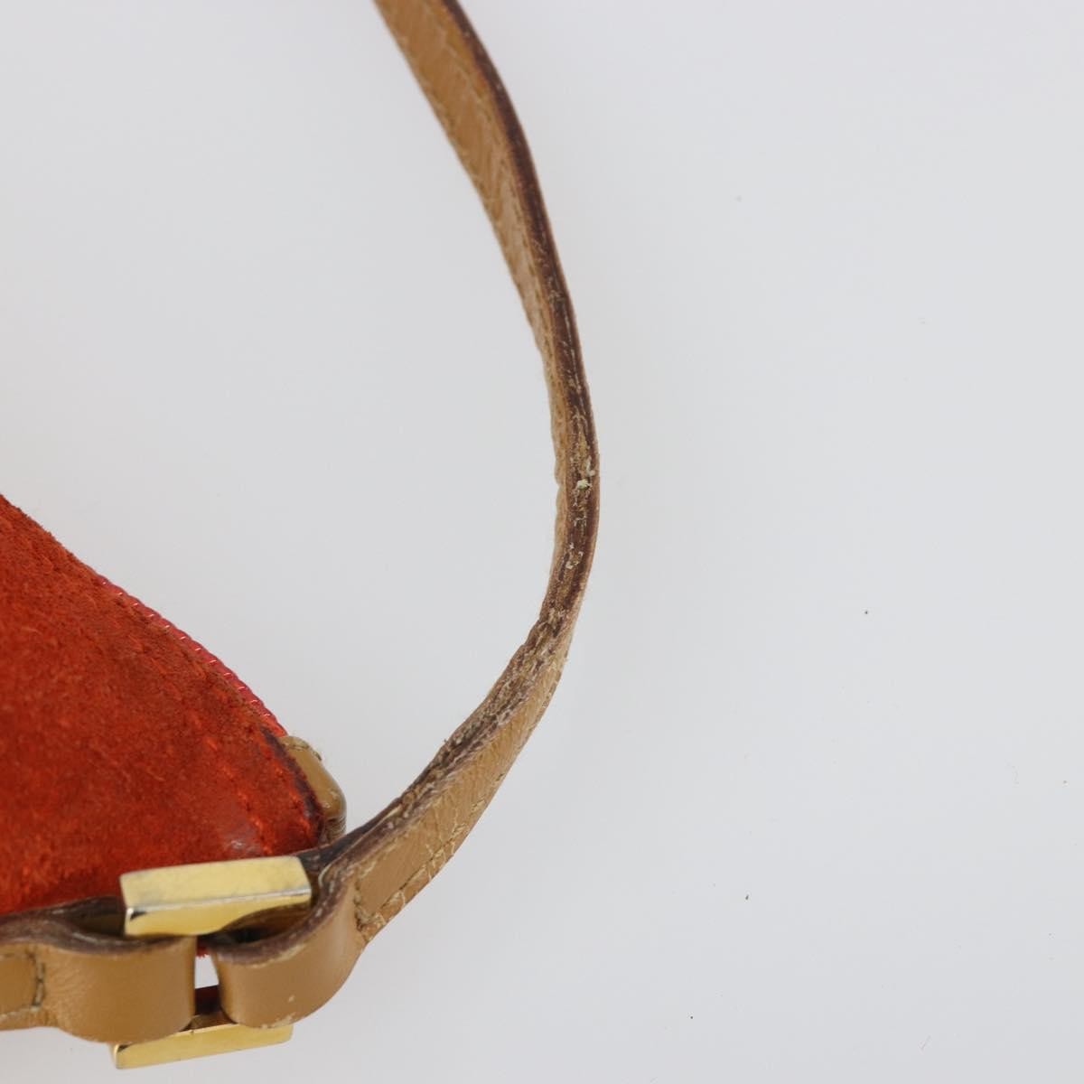 Gucci Vintage Suede Orange Suede Clutche & Pouche Bag (Pre-Owned)