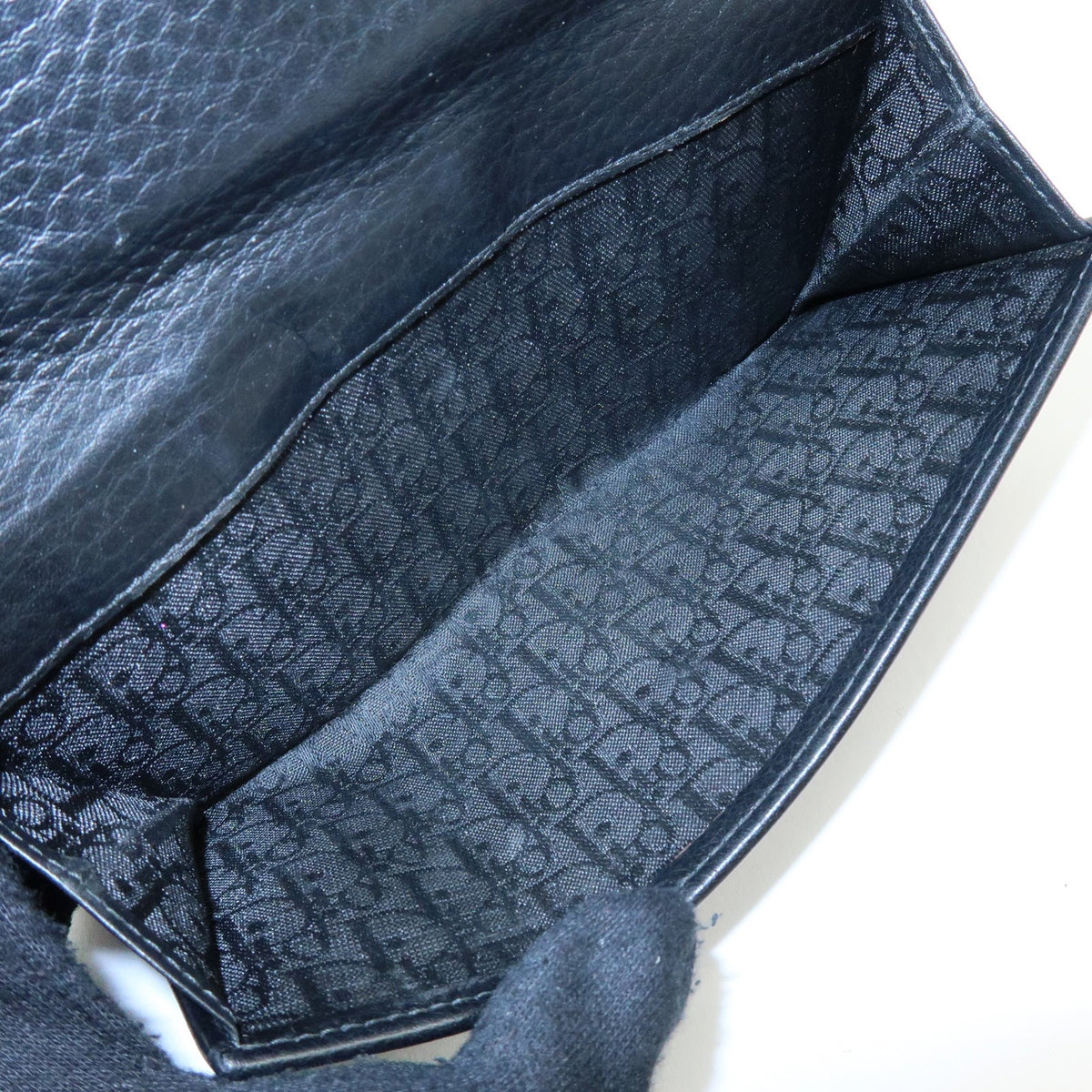 Christian Dior Trotter / Heart Motif Wallet Leather Black Leather Wallets Accessory (Pre-Owned)