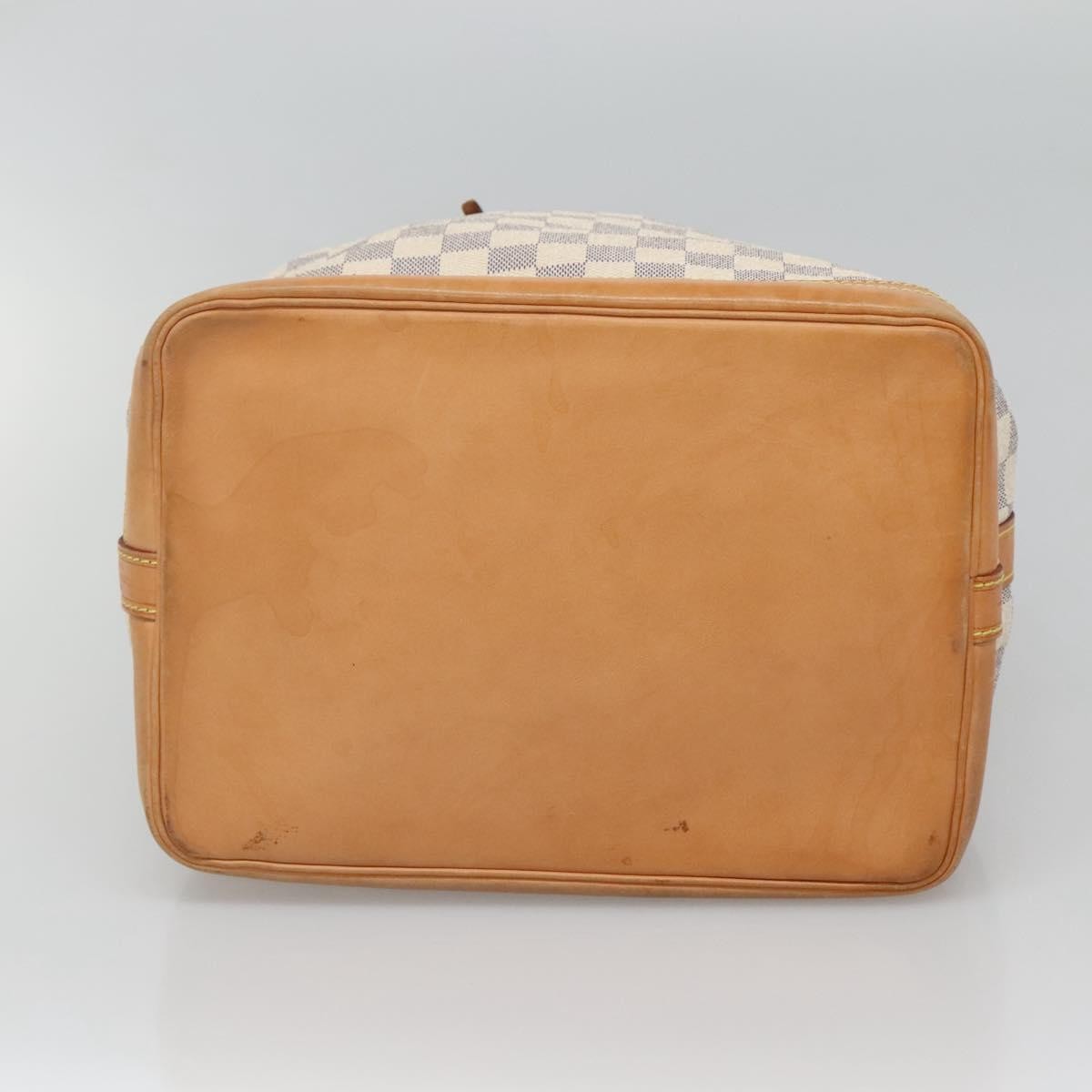 Louis Vuitton Noe Damier Ebene White Canvas Shoulder Bag Bag (Pre-Owned)