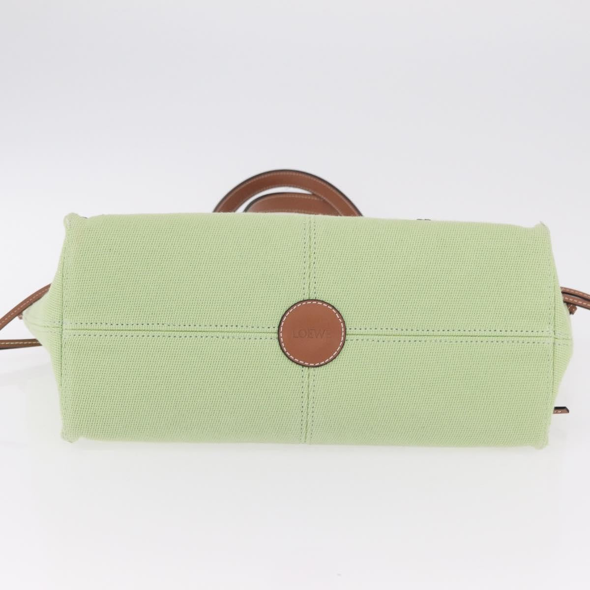 Loewe Cushion Canvas Green Canvas Tote Bag Bag (Pre-Owned)