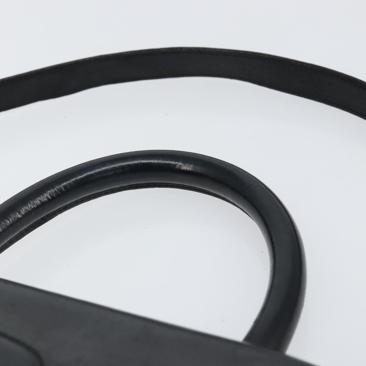 Salvatore Ferragamo Vintage Leather Black Leather Handbag (Pre-Owned)
