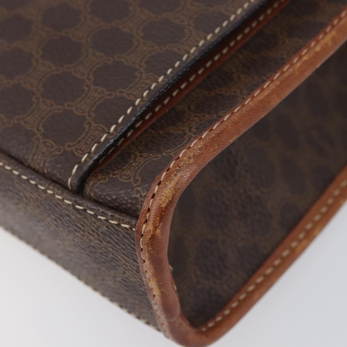 Celine Macadam Shoulder Canvas Brown Canvas Crossbody Bag Bag (Pre-Owned)