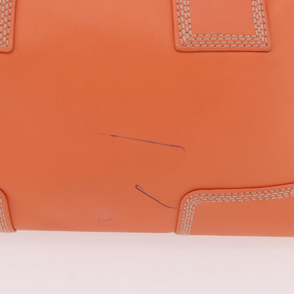 Loewe Anagram Leather Orange Leather Handbag (Pre-Owned)