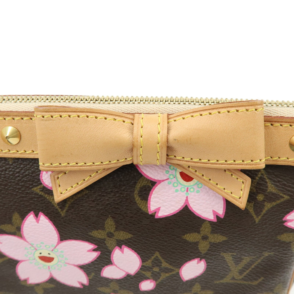 Louis Vuitton Pochette Accessoires Limited Edition Cherry Blossom Monogram Brown Canvas Clutche & Pouche Bag (Pre-Owned)