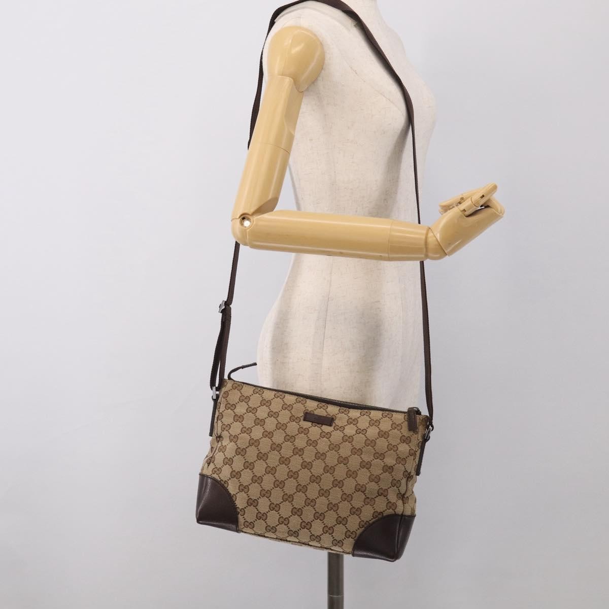 Gucci Joy Messenger Gg Canvas Brown Canvas Handbag (Pre-Owned)