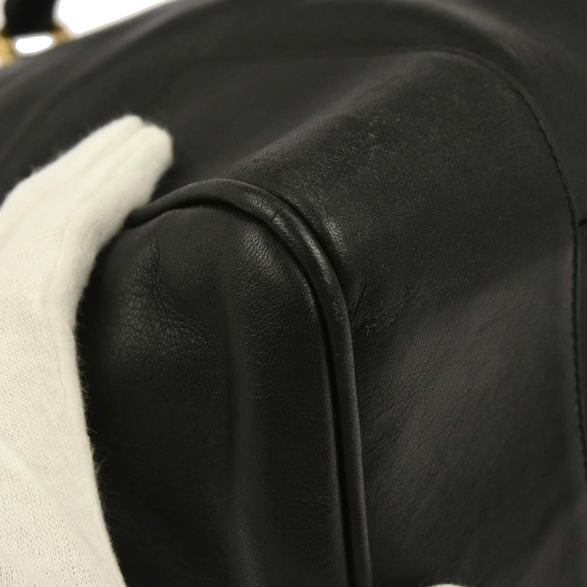 Loewe Amazona Leather Black Leather Travel Bag Bag (Pre-Owned)