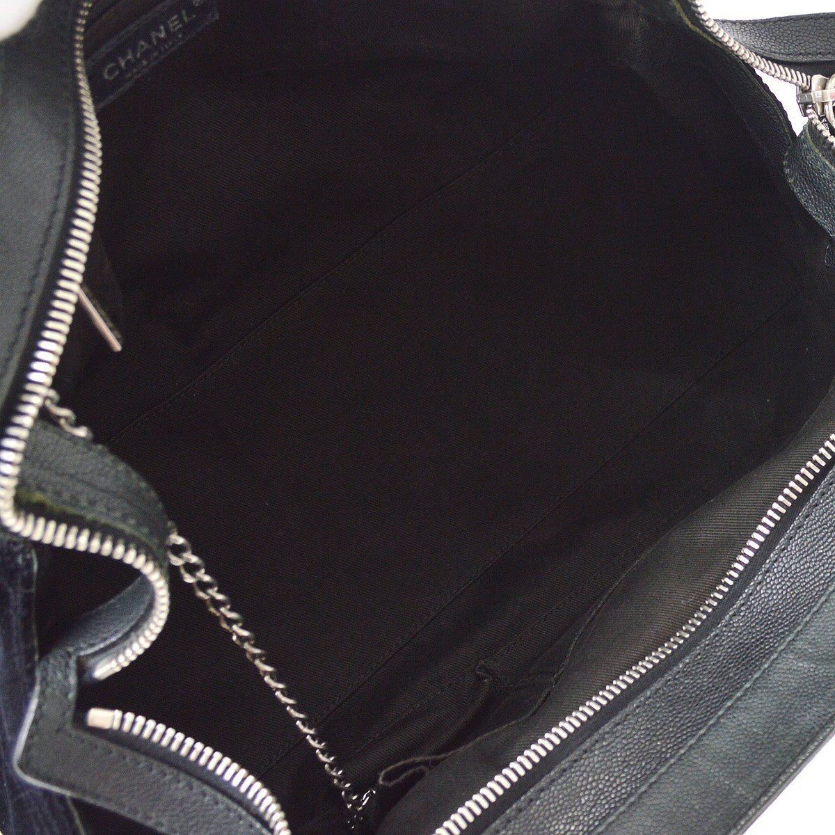Chanel 2.55 Leather Black Leather Shoulder Bag Bag (Pre-Owned)