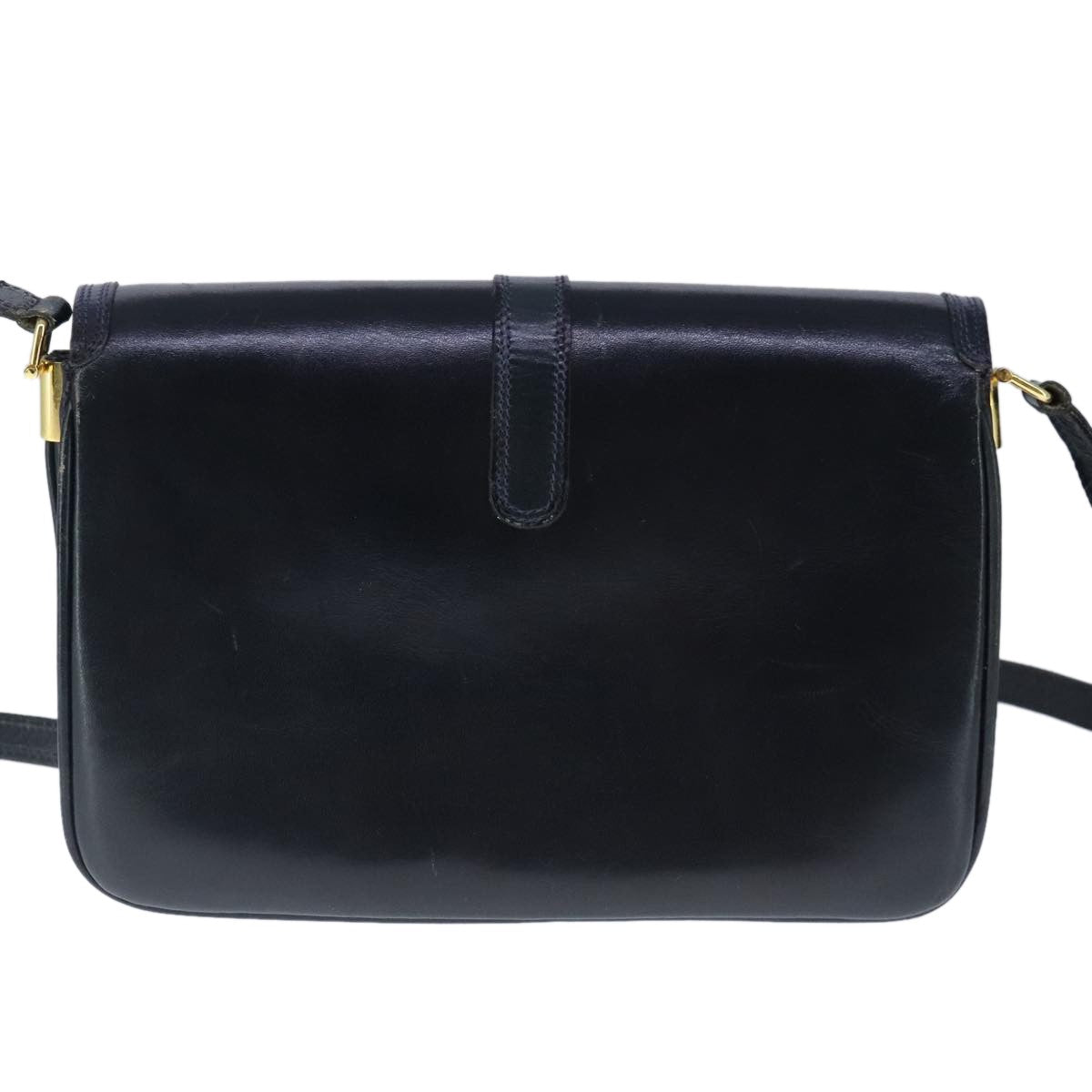 Bally Vintage Leather Black Leather Shoulder Bag Bag (Pre-Owned)
