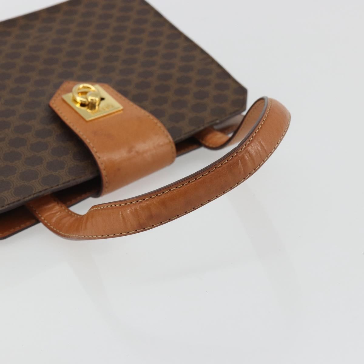 Celine Vintage Macadam Canvas Brown Canvas Handbag (Pre-Owned)