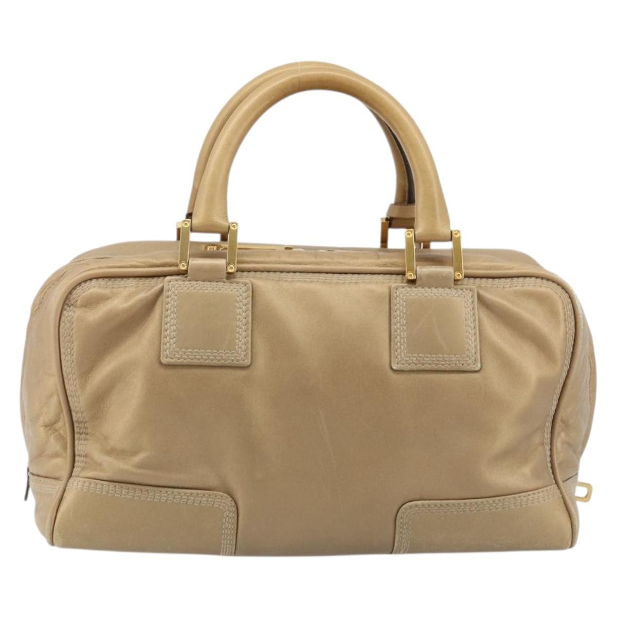Loewe Amazona Leather Gold Leather Handbag (Pre-Owned)
