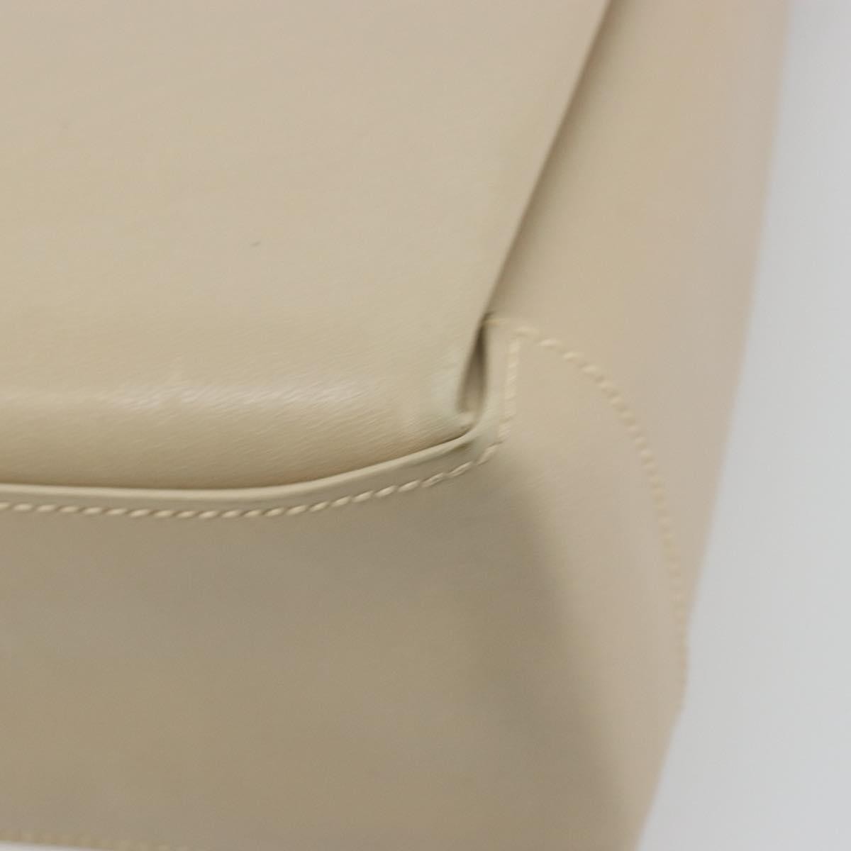 Gucci Vintage Convertible Box Leather Beige Leather Handbag (Pre-Owned)