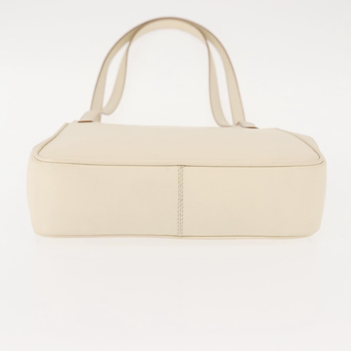 Salvatore Ferragamo Shoulder Leather Ecru Leather Shoulder Bag Bag (Pre-Owned)