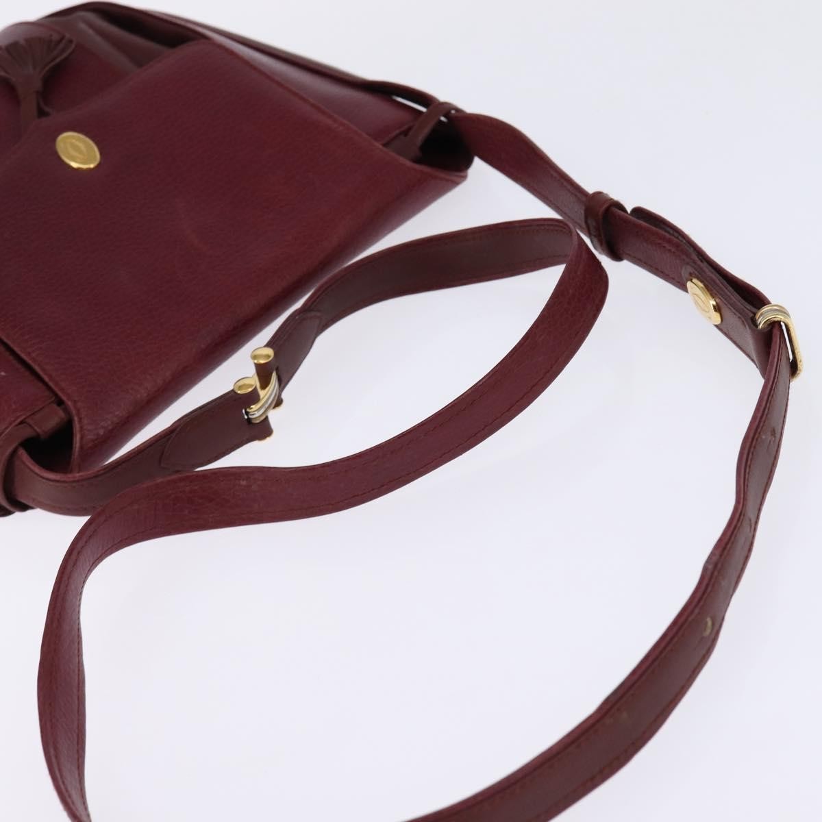 Cartier Must De Cartier Leather Burgundy Leather Bag (Pre-Owned)