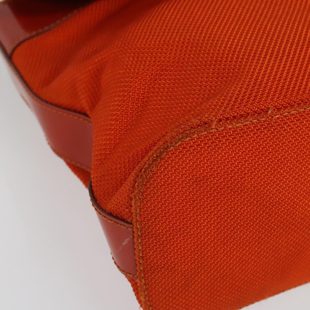 Celine Shoulder Canvas Orange Canvas Shoulder Bag Bag (Pre-Owned)