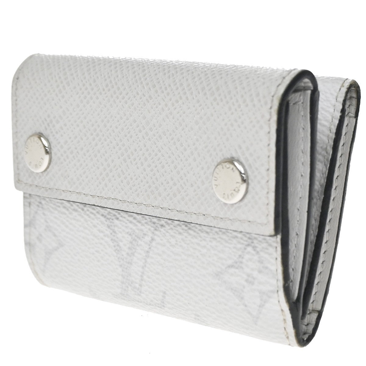 Louis Vuitton Discovery Monogram Taigarama White Leather Wallets Accessory (Pre-Owned)