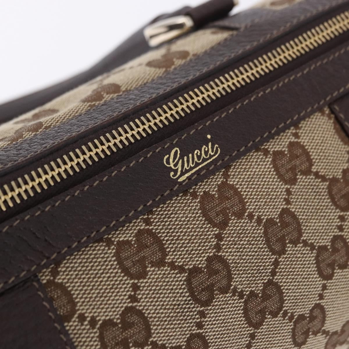 Gucci Abbey Boston Canvas Beige Canvas Shoulder Bag Bag (Pre-Owned)