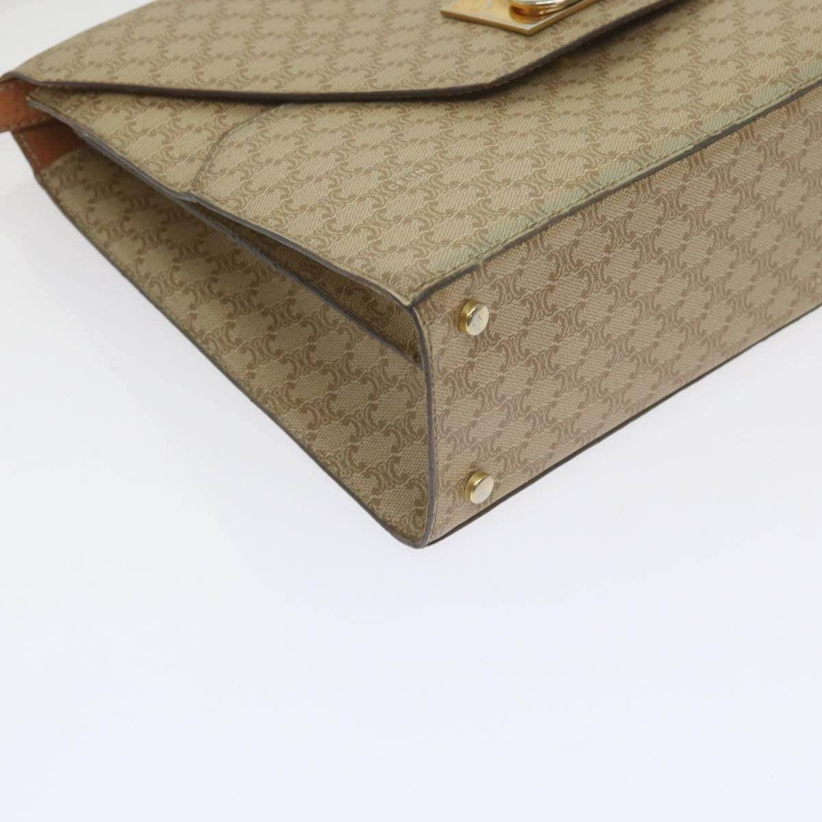 Celine Vintage Macadam Canvas Beige Canvas Shoulder Bag Bag (Pre-Owned)